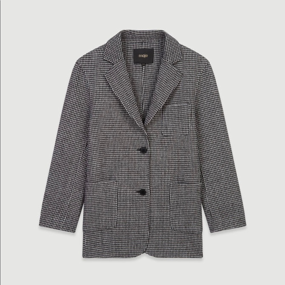 BLAZER-STYLE CHECKED COAT